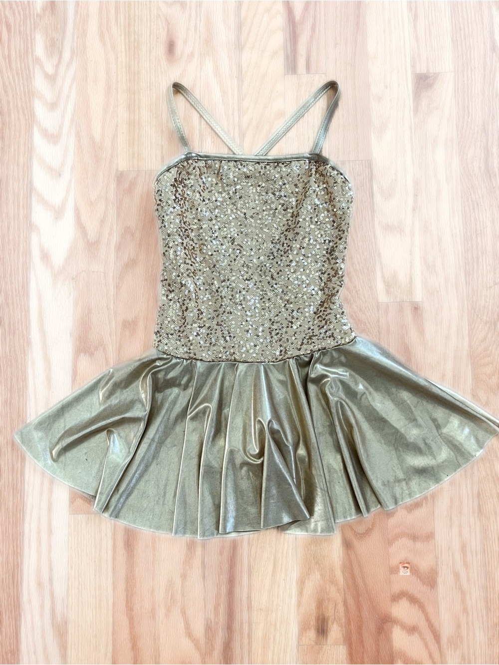 Art Stone Gold sequin dance/figure skating dress size MC